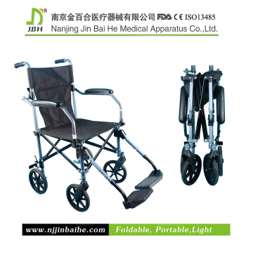Ligero ligero de aluminio silla de ruedas manual con FDA, aprobación CE